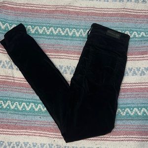 AG Adriano Goldschmied the Farrah Skinny black high-rise corduroy pants